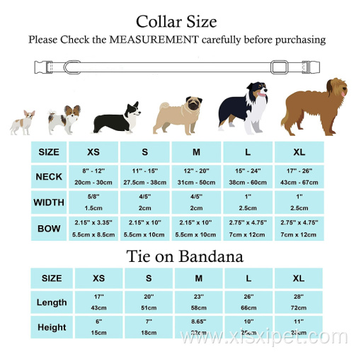 High Quality Ajustable Dog Collar and Bandana Custom